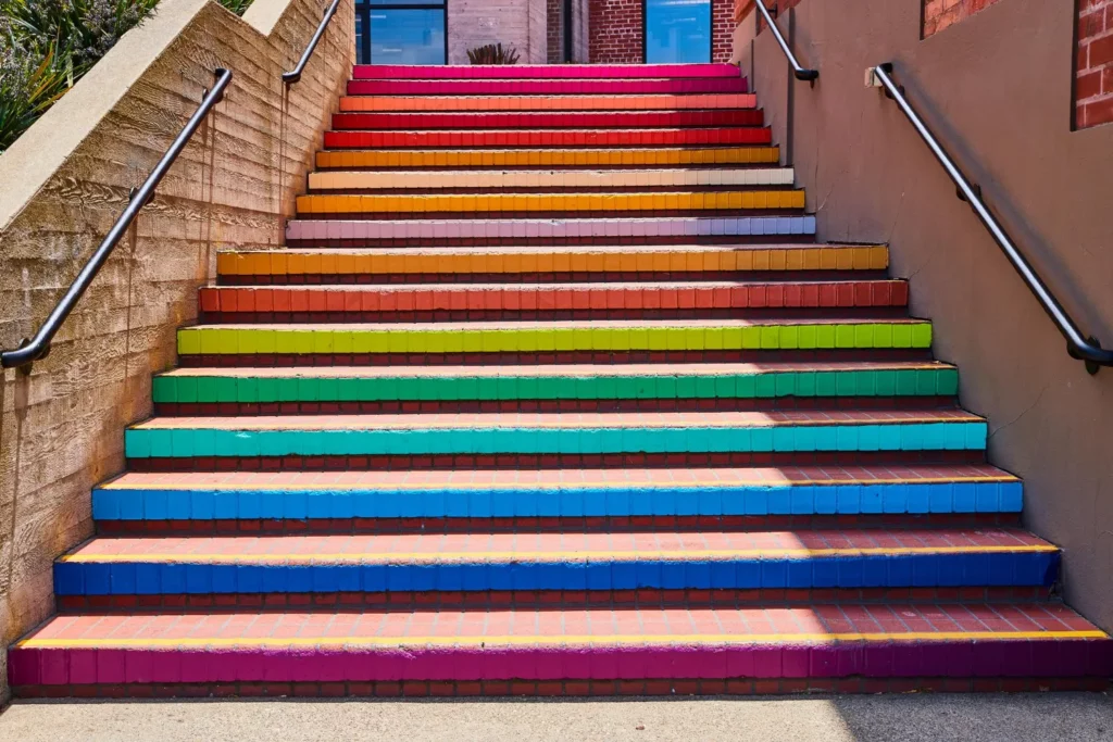 Kolorowe schody