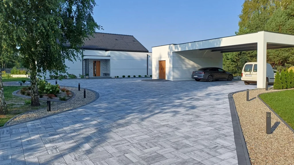Nowoczesne podjazdy z płyt wielkoformatowych