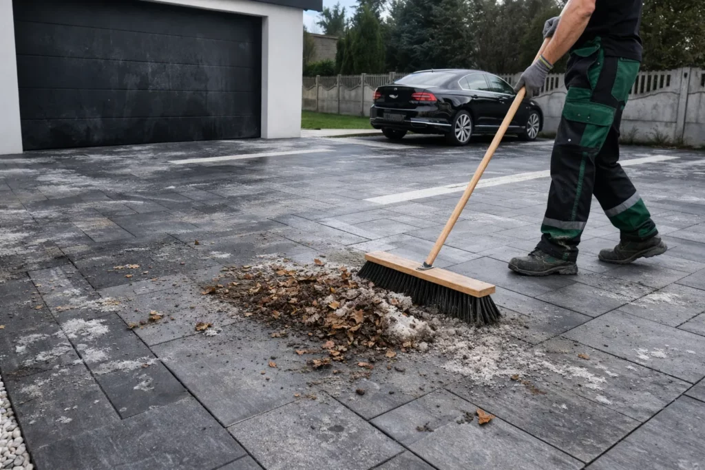 metody czyszczenia kostki brukowej