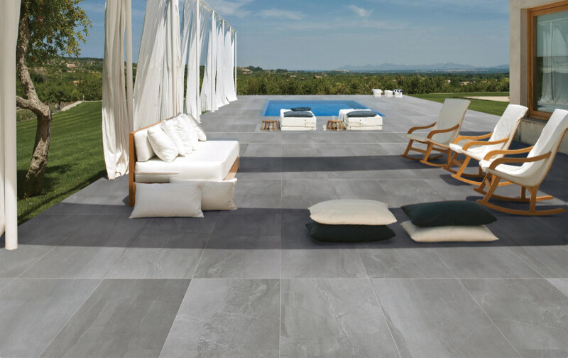 Tarasy z płyt betonowych o dużych formatach