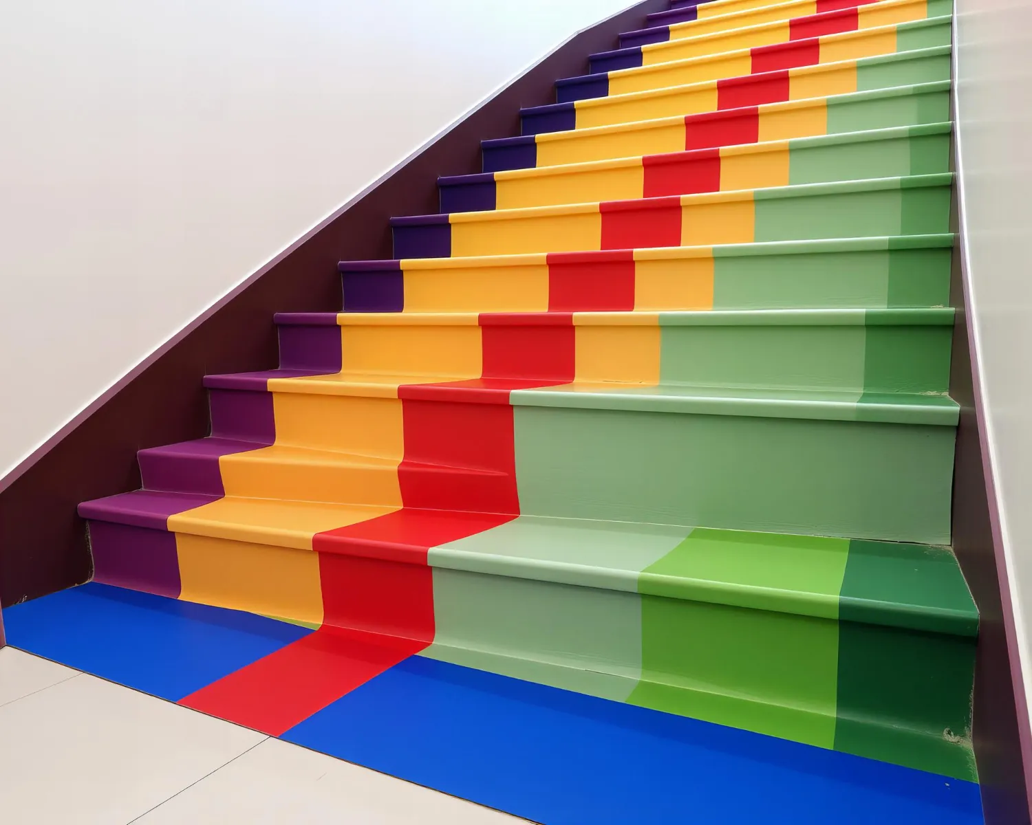 Kolorowe stopnie schodowe