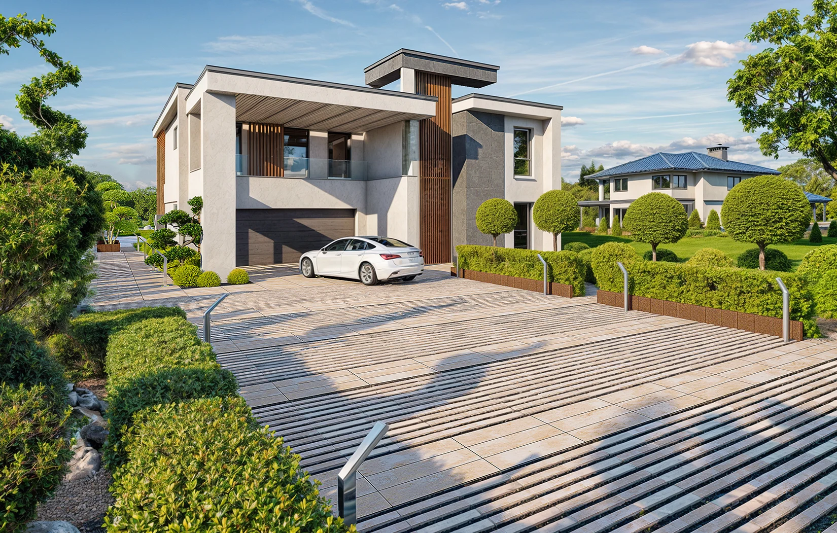 Jak kostka brukowa wpływa na odprowadzanie wody z posesji